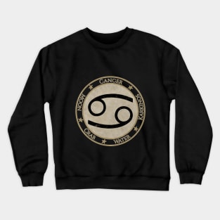 Vintage Cancer Zodiac Sign Horoscope Astrology Symbol Crewneck Sweatshirt